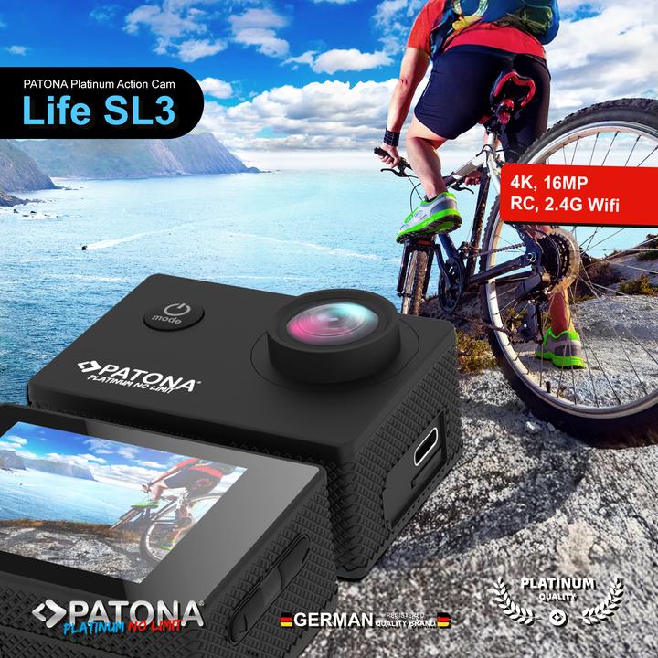 Immagine prodotto Patona Platinum Action Cam Life SL3 4K (60p, WiFi)