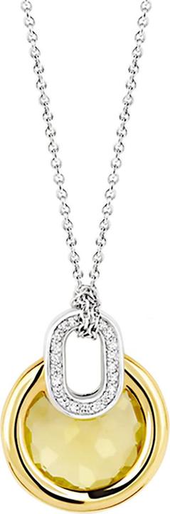 Produktbild Ti Sento Milano Collier mit gelben Kristall bicolor 3887TY/42 (925 Sterling Silber, 48 cm)