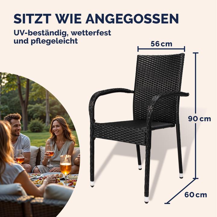 Image du produit Casaria Polyrattan Gartenstühle