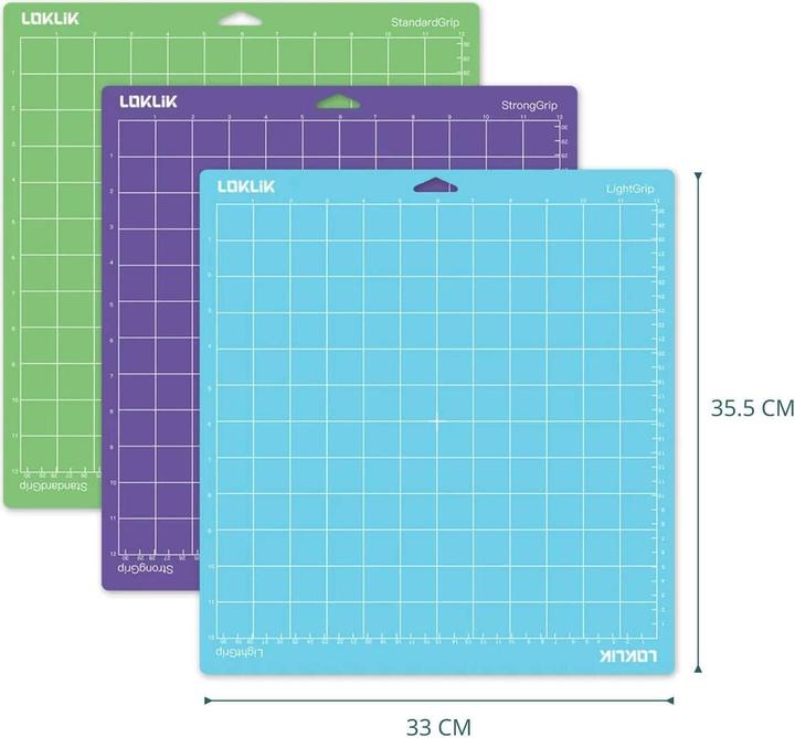 Actual product image Loklik Cutting Mat Fabric Grip - Pack of 3 - bundle (green,purple,blue)