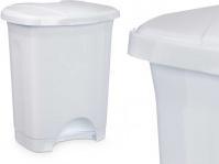 Arte Regal bidone a pedale in plastica 10l bianco (10 l)