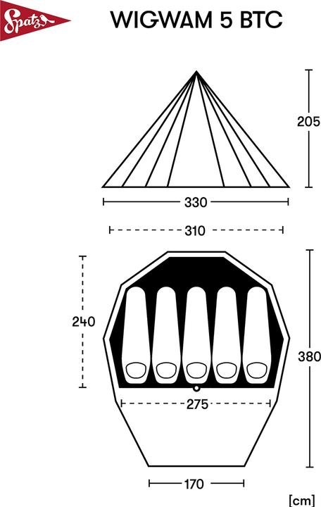 Actual product image Spatz Wigwam 5 BTC (8.60 kg, 5 persons)