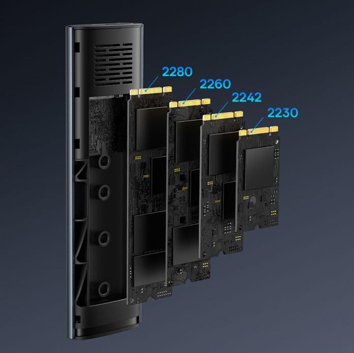 Immagine prodotto Baseus Custodia per SSD della serie FlyJoy (M.2 NVMe) Grigio Spazio (M.2 2242)