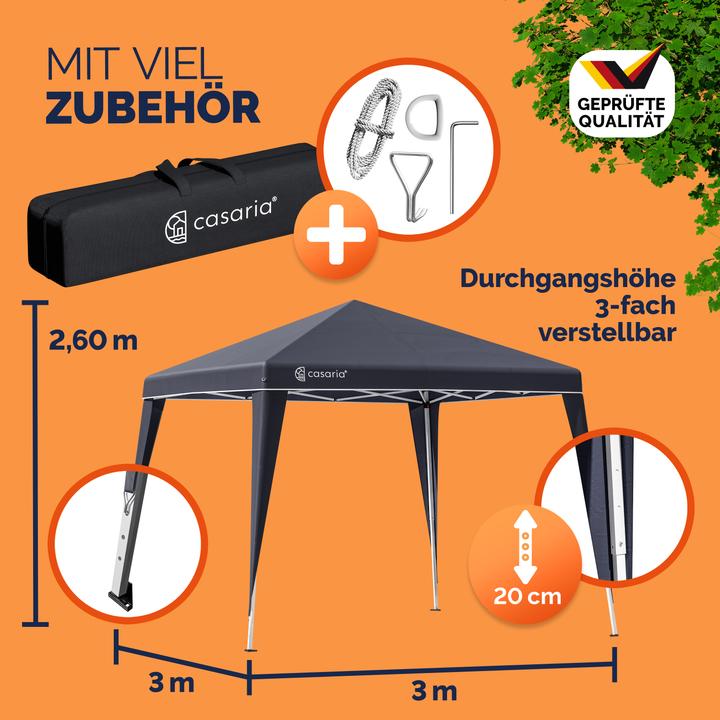 Produktbild Casaria Pavillon Pop-up (300 cm, 300 cm)