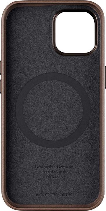 Actual product image Woodcessories Bio Leather Case (Apple iPhone 15)