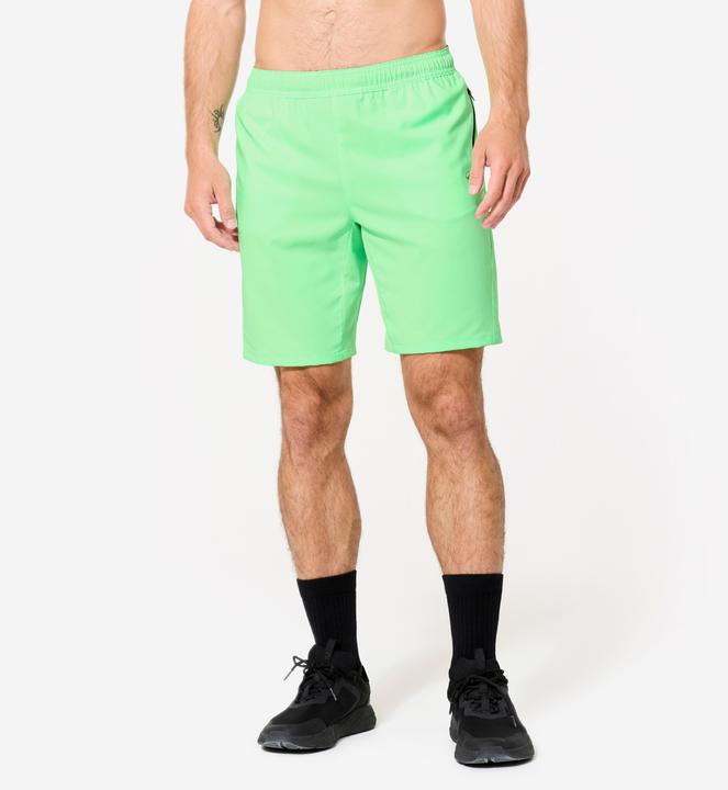 Domyos Shorts Reissverschlusstaschen - neongrün