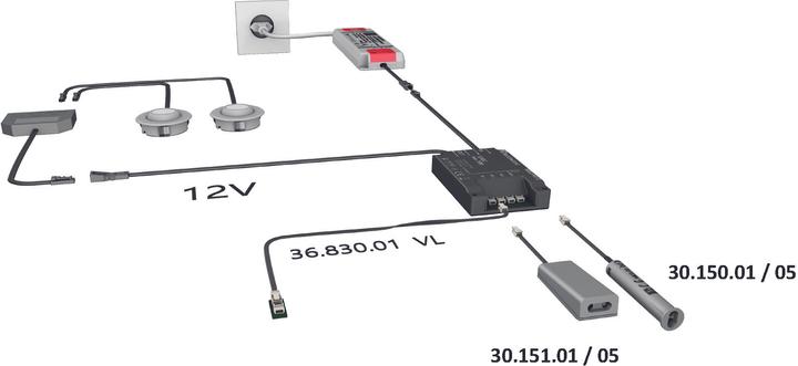 Image du produit Halemeier Capteur IR pour contact de porte MultiSwitch2 12 / 24 / 230 V