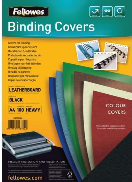 Fellowes Delta cover sheet with leather structure