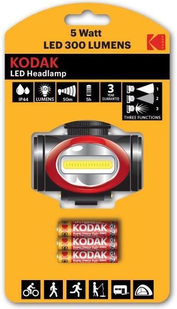 Actual product image Kodak HEADLAMP 300, Headband flashlight LED (300 lm)