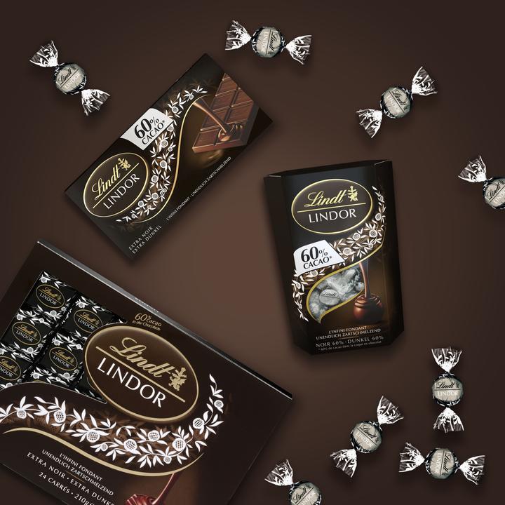 Image du produit Lindt Tablette de chocolat noir Lindor 60% Cacao (100 g)