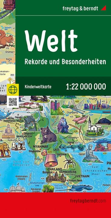 Immagine prodotto Mappa del mondo per bambini, 1:20.000.000, piegata, freytag & berndt