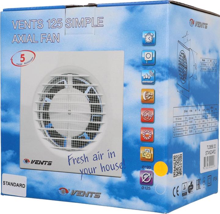 Image du produit Vents Ventilateur mural SIMPLE 120