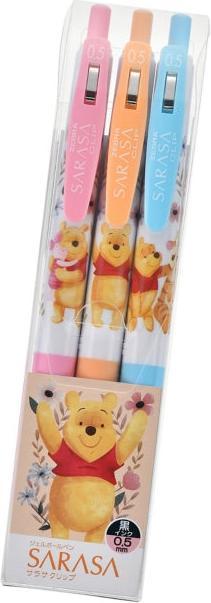 Actual product image Disney Pooh, Piglet, Tigger Sarasa Clip 0.5 gel pen set (Black, 3 x)