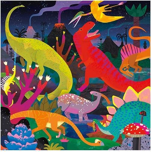 Image du produit Mudpuppy Puzzle Glow in Dark, dinosaures éclairés (0.90 pièces)