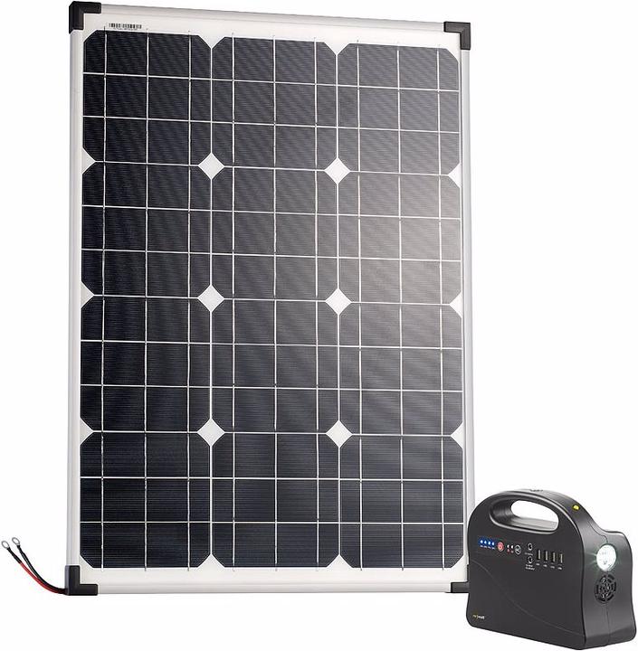 Revolt Solar-Strom-Set mit Generator-Powerbank & 50-Watt-Solarpanel, 26,4 Ah (97 Wh, 1.20 kg)