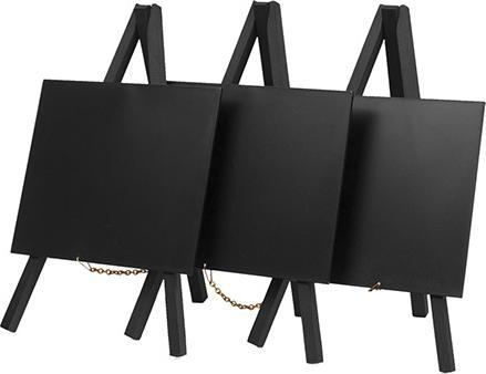Image du produit Securit Tableau à craies de table MINI avec chevalet, noir