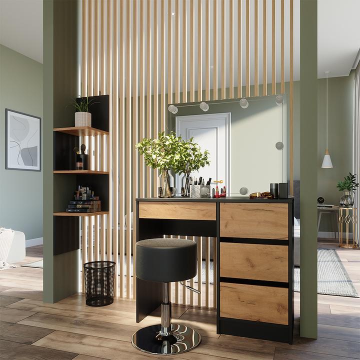 Produktbild Vicco Eckregal Paolo, Anthrazit/Goldkraft Eiche, 28 x 116.4 cm