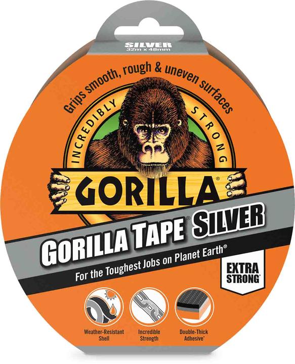 Actual product image Gorilla Armor tape, polyethylene silver, 0.18mm x 48mm x 8.2m (48 mm)
