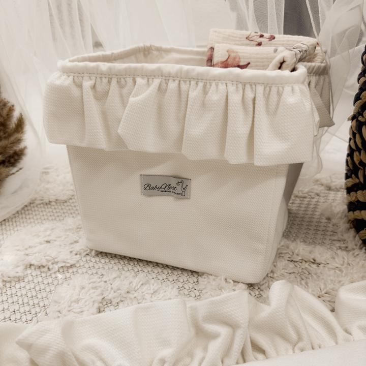 Actual product image Baby-Nest Changing mat Velvet Including removable waterproof pad | Cream (80 x 75 cm)
