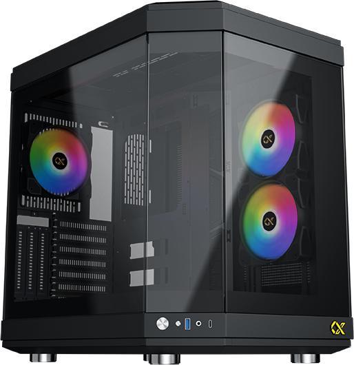 Produktbild Xigmatek Boitier Moyen Tour E-ATX Cubi RGB avec panneaux vitrés (Noir) (ATX, mATX, Mini-ITX)