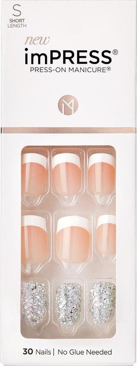 Immagine prodotto KISS Set di unghie artificiali Time Slip 30 pezzi (Unghie artificiali, Bianco, Trasparente)