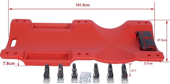 Actual product image Wiltec Wilitec assembly roller board 102x48cm assembly bench roller board workshop bench compartments