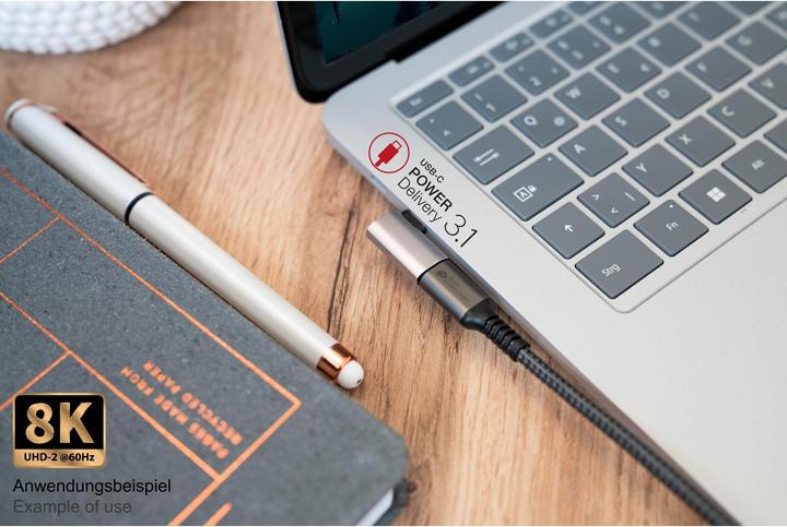Produktbild Good Connections USB 4.0 Gen.3x2 Winkeladapter Portschoner 40GBit/s 240W 8Ka60Hz USB-C (USB)