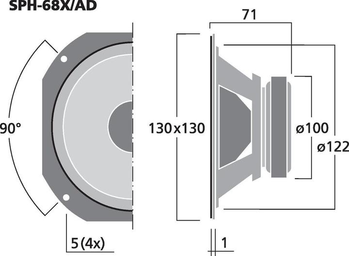 Actual product image Monacor HiFiBroadbandLoudspeaker (1 pcs.)