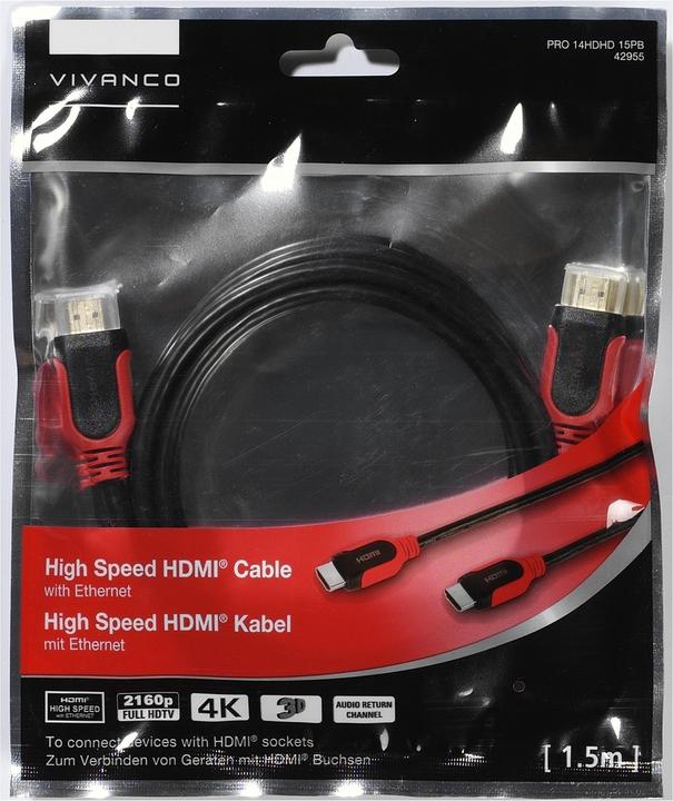 Actual product image Vivanco HDMI (Typ A) — HDMI (Typ A) (1.50 m, HDMI)