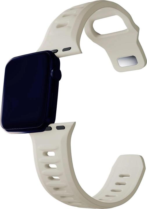 Actual product image 3MK Silicone Watch Strap beżowy/beige dla Apple Watch 38/40/41mm (Silicone, Stainless steel)