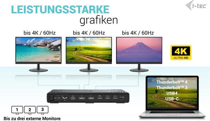 Produktbild i-tec Triple Display Docking Station Gen 2 (USB-C, 13 Ports)