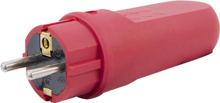 Produktbild REV Schutzkontakt-Stecker spritzwassergeschützt IP44 Gummi rot Elektrischer Netzstecker