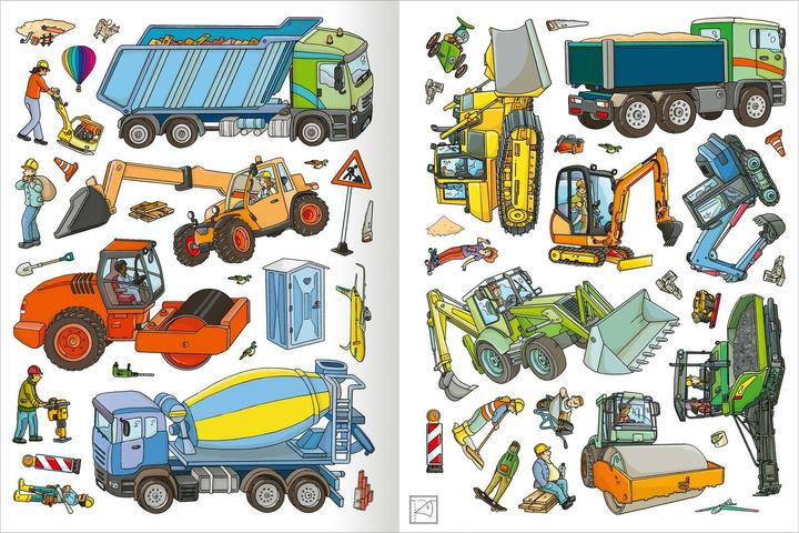 Actual product image The super thick sticker book - vehicles
