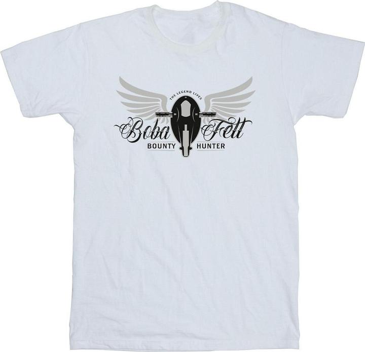 Star Wars The Book Of Boba Fett Legend Lives Ship Crest TShirt (M)