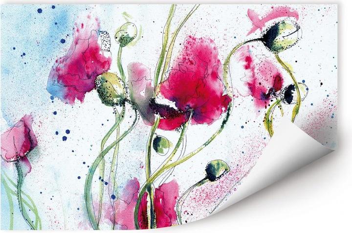 Produktbild Trenddeko Mohnblumen Aquarell (50 x 35 cm)