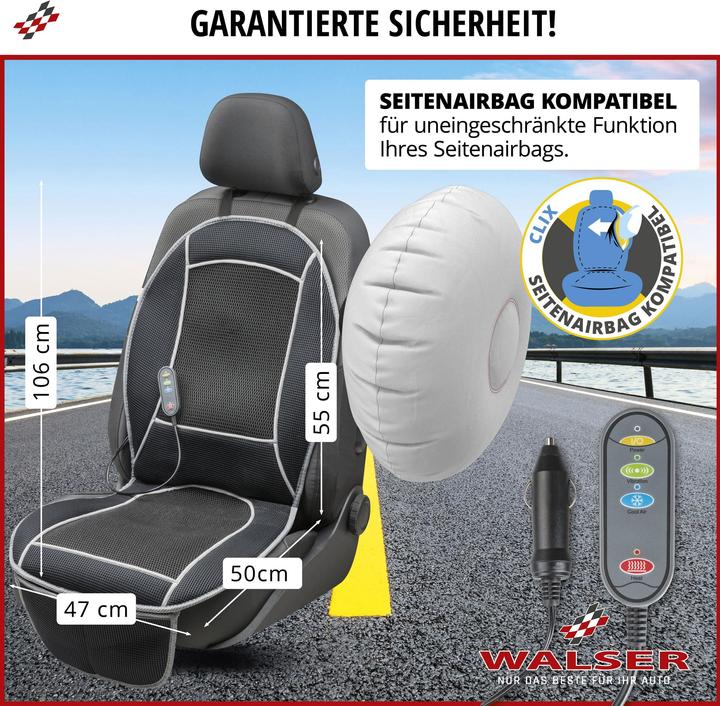 Actual product image Walser CoolHeat car seat cover