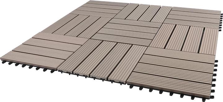 Produktbild Gartec Klickfliesen WPC Taupe (9 x, 30 x 30 cm)