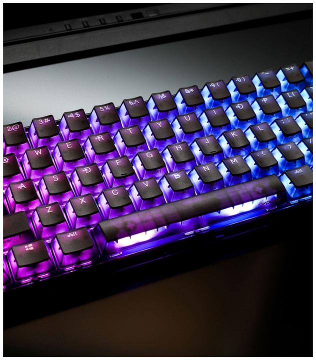 Actual product image Ducky One 3 Aura Black Mini Gaming Keyboard, RGB LED - MX-Brown (US) (Eng. Int., Cable)