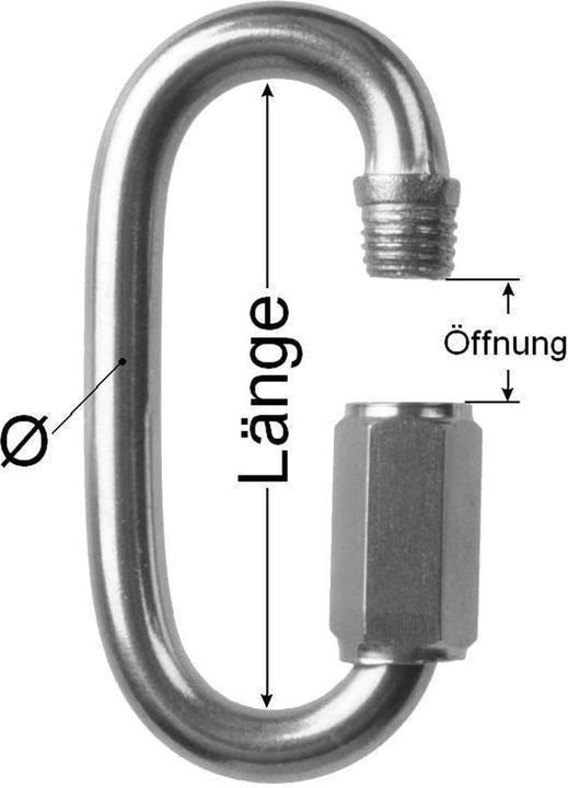 Actual product image Eneroid Chain connector, shackle, stainless steel, 29 mm (0.04 m)