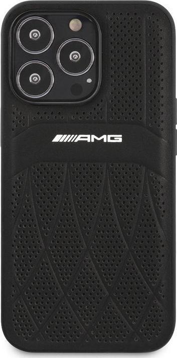 Produktbild Mercedes AMG AMHCP13XOSDBK iPhone 13 Pro Max 6,7" czarny/black hardcase Leather Curved Lines (Apple iPhone 13 Pro Max)