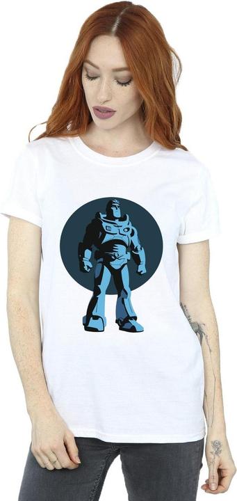 Actual product image Disney Womens/Ladies Lightyear Buzz Standing Circle Cotton Boyfriend T-Shirt (S)