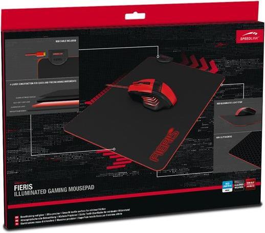 Actual product image Speedlink FIERIS Illuminated Gaming Mousepad (M)