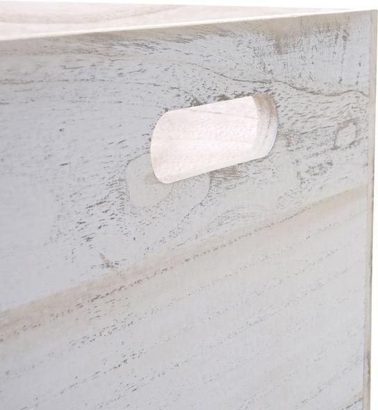 Image du produit Swisshandel24 Lot de 6 boîtes en bois HWC-C20, boîte de rangement déco en bois, look shabby vintage blanc shabby