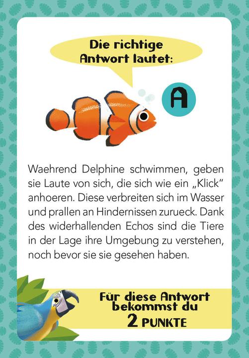 Produktbild National Geographic Tier-Quiz. 100 Fragen über Tiere für Quizfans und Tierfans (100 Fragen & Antworten) (Deutsch)