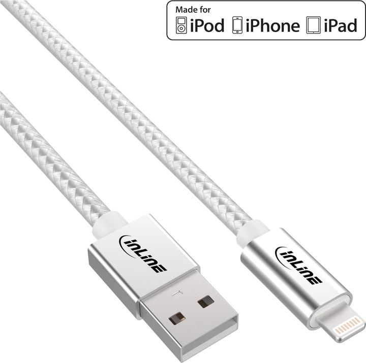 Produktbild InLine Lightning USB Kabel (2 m, USB 2.0)