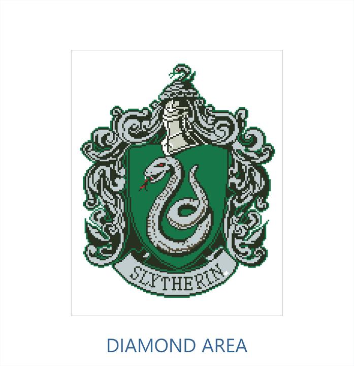 Actual product image Diamond Dotz Slytherin coat of arms