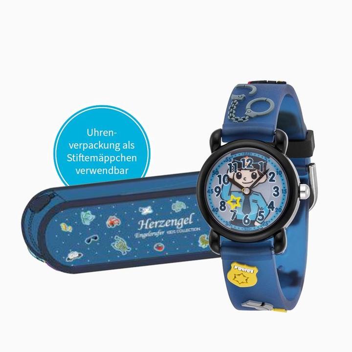 Produktbild Herzengel Kinderuhr Polizei (Analoguhr, 27 mm)