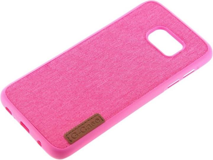 Actual product image OEM Textile Silicone Case for Samsung S7 Edge pink (Samsung Galaxy S7 Edge)