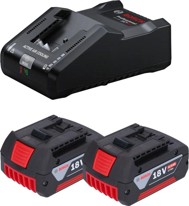 Immagine prodotto Bosch Professional Bosch Starter Set 2x GBA 18 V / 4 Ah / 4000 mAh Li-Ion ( 2x 1600Z00038 ) + GAL 18V-160 (18 V)