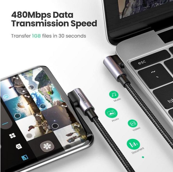 Immagine prodotto Ugreen USB C – USB C (2 m, USB 2.0)